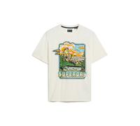 Superdry Neon Travel Graphic Loose Short Sleeve T-shirt Beige L Men
