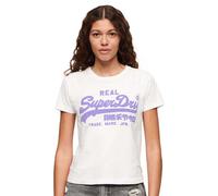Superdry Neon Vl Graphic Fitted Short Sleeve T-shirt White S Woman
