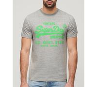 T-shirt with fluorescent logo Superdry Vintage Gris S