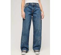 Superdry Mid Rise Wide Leg Jeans Blue 28 / 30 Woman
