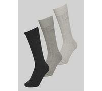 Superdry Organic Cotton Unisex Core Rib Crew Sock 3 Pack Charcoal Grey Marl