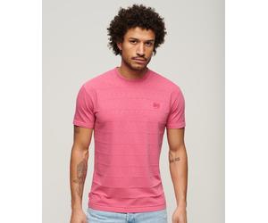 Superdry Organic Cotton Vintage Texture T-Shirt Pink Relaxed Fit Mens Tee