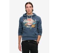Superdry Original Tokyo Graphic Hoodie - Blue, Blue, Size Xl, Men Blue