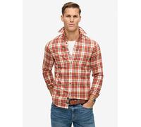 Superdry Original Vintage Check Shirt - White, White, Size S, Men White
