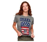 Women's flag T-shirt Superdry 90& Osaka 6 Gris S