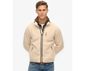 Superdry Outdoor Full Zip Fleece Oatmeal Marl Men's Warm Casual Jacket