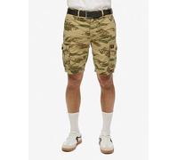 Superdry Parachute Light Camo Print Shorts - Khaki, Khaki, Size 32, Men Khaki