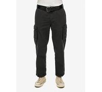 Superdry Parachute Straight Fit Cargo Trousers, Black, Size 28, Inside Leg Regular, Men Black