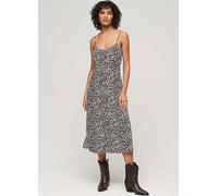 Superdry Print Button Cami Midi Dress Pink Print