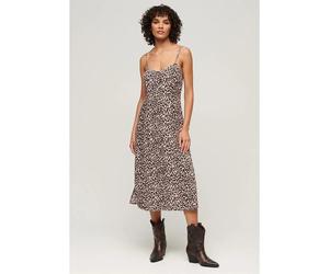 Superdry Print Button Cami Sleeveless Midi Dress