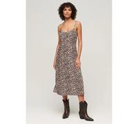 Superdry Print Button Cami Sleeveless Midi Dress Pink S Woman