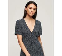 Superdry Print Button Tea Short Sleeve Midi Dress