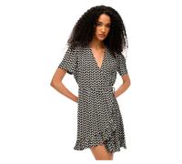 Superdry Printed Mini Wrap Short Sleeve Short Dress