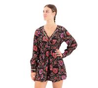 Superdry Printed V Tea Long Sleeve Short Dress Multicolor 2XS Women