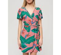 Superdry Printed Wrap Short Sleeve Short Dress