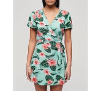 Superdry Printed Wrap Short Sleeve Short Dress Multicolor M Women