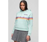 Superdry Rainbow Stripe Hoodie Green