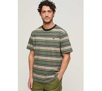 Superdry Relaxed Fit Stripe T-Shirt Green Stripe