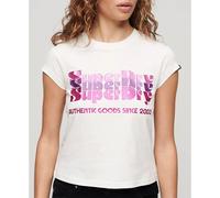 Superdry Retro Glitter Logo Cap Short Sleeve T-shirt