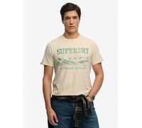 Superdry Retro Outdoor Relaxed T-Shirt, Beige, Size M, Men Beige