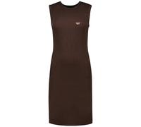 Superdry Rib Bodycon Sleeveless Short Dress Brown XS Woman
