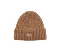 Superdry Rib Knit Beanie Hat for Women, Toasted Coconut Brown, One Size