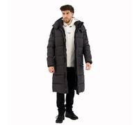 Superdry Rips Longline Puffer Jacket Brown L Men