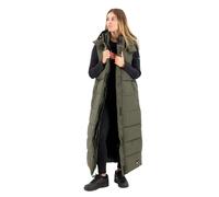 Women's long sleeveless hooded down jacket Superdry Ripstop Vert XS