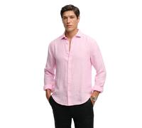Superdry Riviera Linen Long Sleeve Shirt Pink M Men