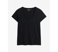 Superdry Scoop Neck short sleeve black women's t-shirt. - XS