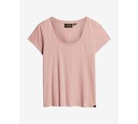 Superdry Scoop Neck short sleeve light pink women's t-shirt. - S