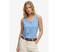 Superdry Scoop Neck Tank Top, Blue, Size 14, Women Blue