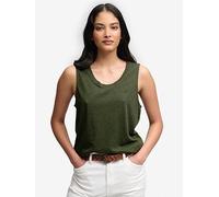 Superdry Scoop Neck Tank Top, Green, Size 8, Women Green