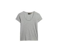 Superdry Scoop Neck tee W1011381A Pepper Grey Marl Size 14, Women - Outerwear, 14 (L)