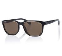 Superdry SDS 5003 Sunglasses Shiny Black Gold with Dark Brown Lenses 104a
