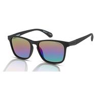 Superdry Men's Sunglasses SDS-5017 104P Rubberised Black/Oil Slick Mirror