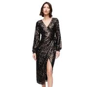 Women's long sequin wrap dress Superdry Noir S