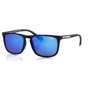 Superdry Sunglasses Shockwave 187 Rubberised Black and Blue Violet Blue Mirror