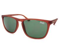 Superdry Shockwave Sunglasses Matte Amber Brown with Green Lenses Unisex 103
