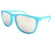 Superdry Shockwave Sunglasses Rubberised Matte Blue w/ Silver Mirror Lenses 132