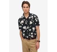 Superdry Short Sleeve Printed Shirt - Black, Black, Size 2Xl, Men Black