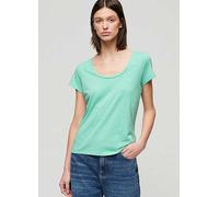 Superdry Scoop Short Sleeve T-shirt Green S Woman