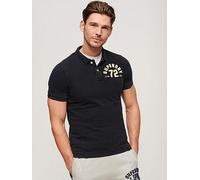 Superdry Short Sleeve Vintage Athletic Polo Shirt, Navy, Size L, Men Navy