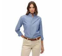 Superdry Slim Oxford Bd Long Sleeve Shirt Blue XS Woman