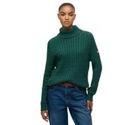 Superdry Slouchy Cable High Neck Sweater L Green