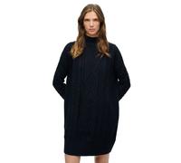 Superdry Slouchy Cable Knit Long Sleeve Dress Black L Woman