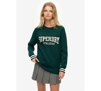 Superdry Slouchy Intarsia Graphic Knit, Green, Size 8, Women Green