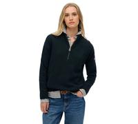 Superdry Slouchy Knitted Half Zip Sweater Blue 2XS Woman