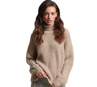 Superdry Slouchy Stitch Roll Neck Sweater Beige S Women