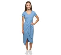 Superdry Slub Wrap Short Sleeve Dress Blue S Woman
